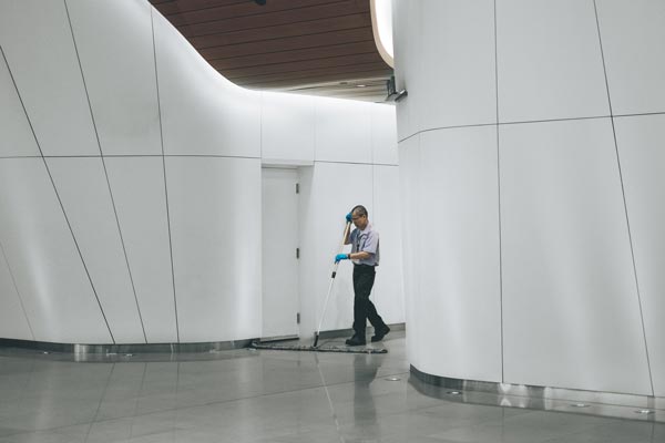 Cleaning an office in Waterloo